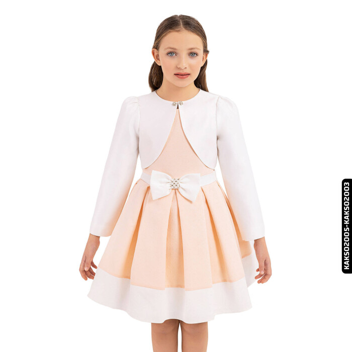 Kız Bolero 1-7 Yaş 33337 Kaks02003 Ekru - 1