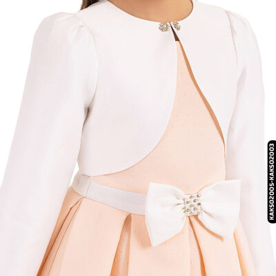 Kız Bolero 1-7 Yaş 33337 Kaks02003 Ekru - 4