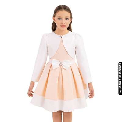 Kız Bolero 8-12 Yaş 33339 Kaks02005 Ekru - xo kids
