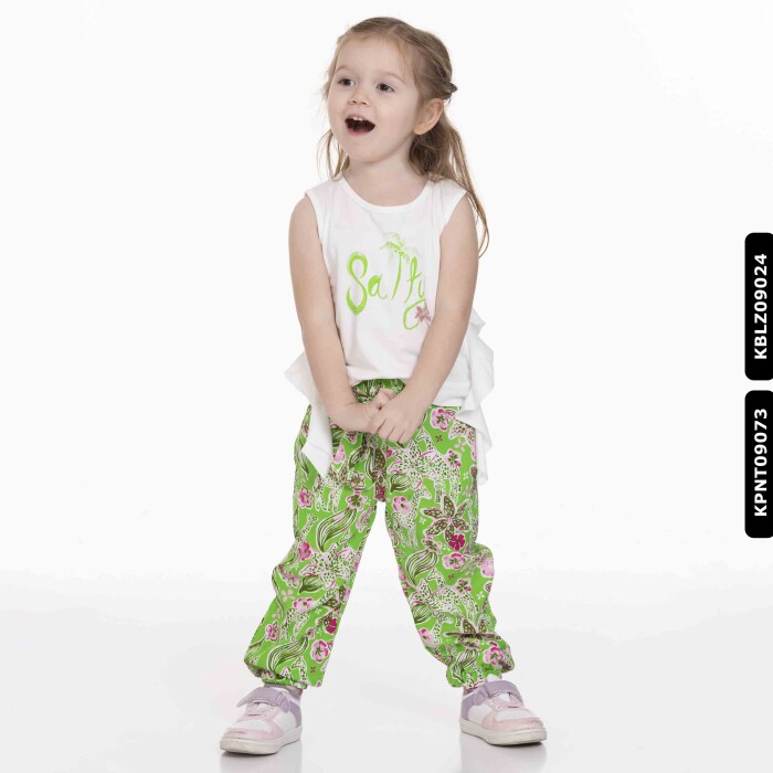 Kız Salty Bluz 9 Ay - 2 Yaş 34614 Kblz09024 Ekru - Yeşil - 1