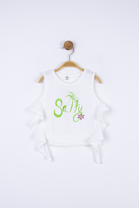 Kız Salty Bluz 9 Ay - 2 Yaş 34614 Kblz09024 Ekru - Yeşil - 6