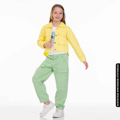 Kız Kapaklı Ceket 8-14 Yaş 34708 Kckt07018 Sarı - 4