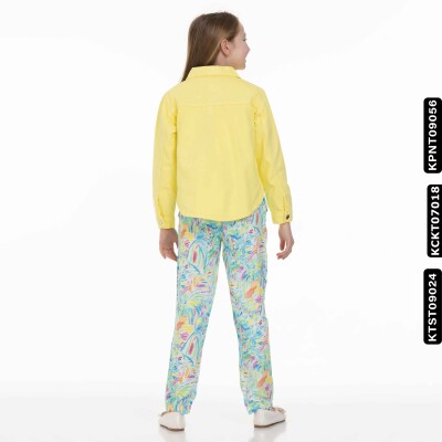 Kız Kapaklı Ceket 8-14 Yaş 34708 Kckt07018 Sarı - 6