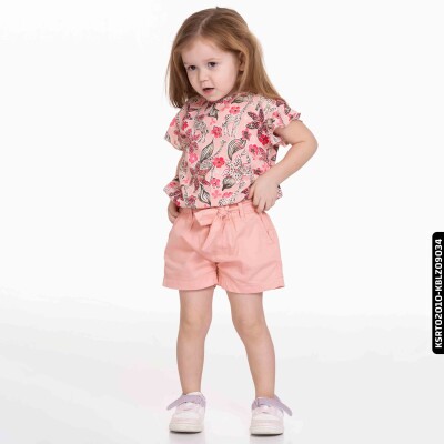 Kız Pink Şort 9 Ay - 2 Yaş 54719 Ksrt02010 Pudra - xo kids