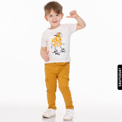 Erkek Alt Üst Takım 9 Ay - 3 Yaş 1002 Eaut10147 Lacivert - Sari - 12