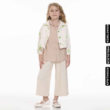 KIZ TAKIM 5-13 YAŞ KPNT09081 EKRU KPNT09029 EKRU KCKT07004 YEŞİL KGML09008 PUDRA - xo kids