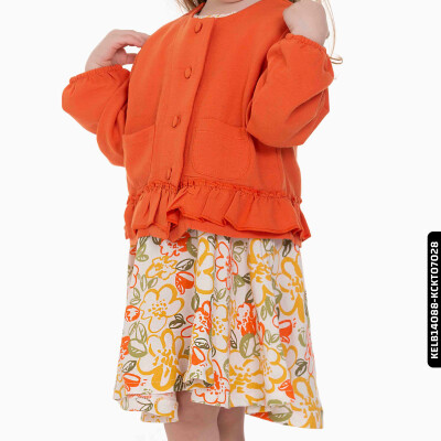 Kız Çocuk Sunset Gömlek 9 Ay - 2 Yaş 34627 Turuncu - 5