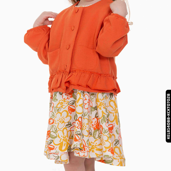 Kız Çocuk Sunset Gömlek 9 Ay - 2 Yaş 34627 Turuncu - 5