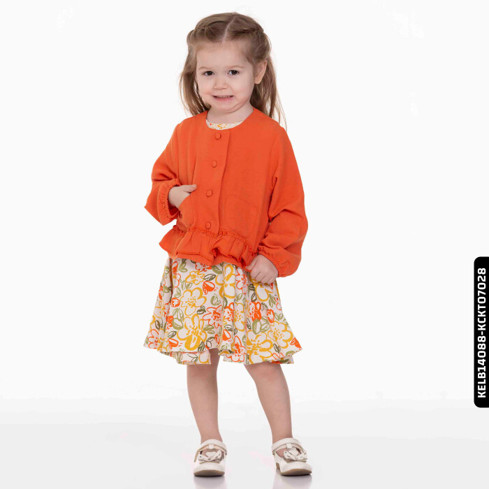 Kız Çocuk Sunset Gömlek 9 Ay - 2 Yaş 34627 Turuncu - 1