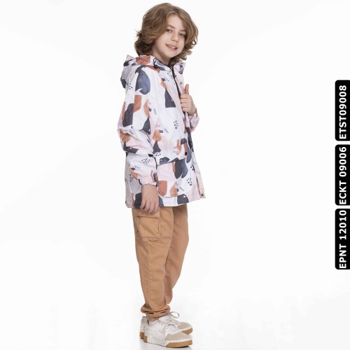 Erkek Tişört 4-13 Yaş 1632 Etst09008 Krem - 9