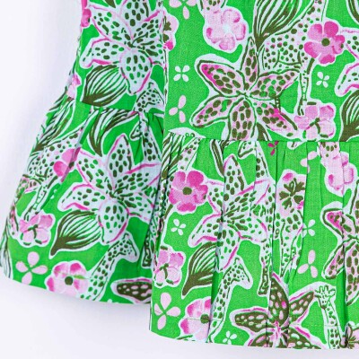 Kız Zürafa Elbisbluz 9-36 Ay 74605 Kblz09030 Yeşil - 6