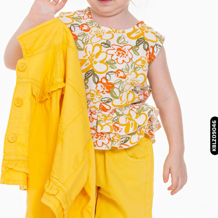 Kız Papatya Bluz 9 Ay - 2 Yaş 34610 Kblz09046 Krem - 4