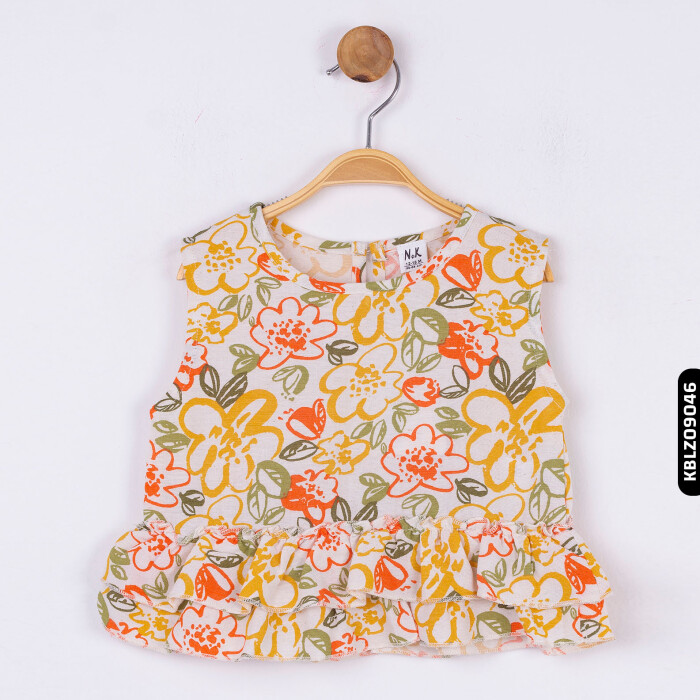 Kız Papatya Bluz 9 Ay - 2 Yaş 34610 Kblz09046 Krem - 7