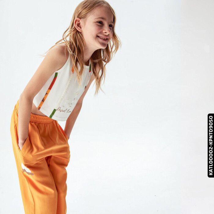 Kız Palmiye Pantolon 8-14 Yaş 54330 Kpnt09050 Hardal - 4