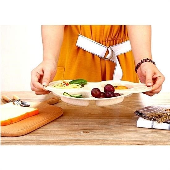 BUFFER® Bebekler İçin Araba Şeklinde Sevimli Mama Tabağı Çocuk Tabldot - 2