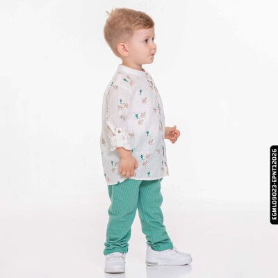 Erkek Çizgili Pantolon 9-36 Ay 64604 Epnt12026 Yeşil - 4