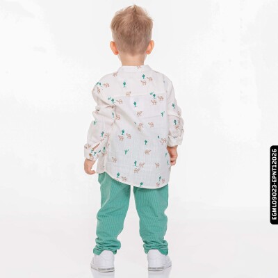 Erkek Çizgili Pantolon 9-36 Ay 64604 Epnt12026 Yeşil - 5