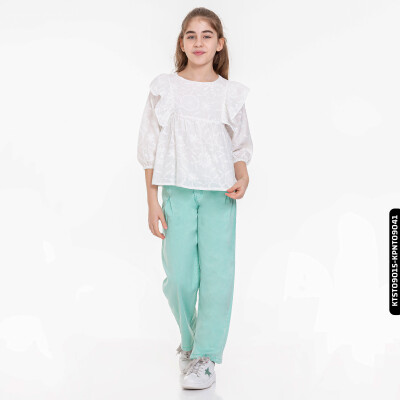 Kız Tişört 5-14 Yaş 35470 Ktst09015 Beyaz - xo kids