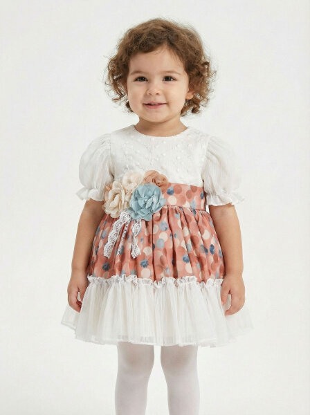 Kız Elbise 6 Ay - 3 Yaş 2313 Kelb14169 Kahverengi - xo kids