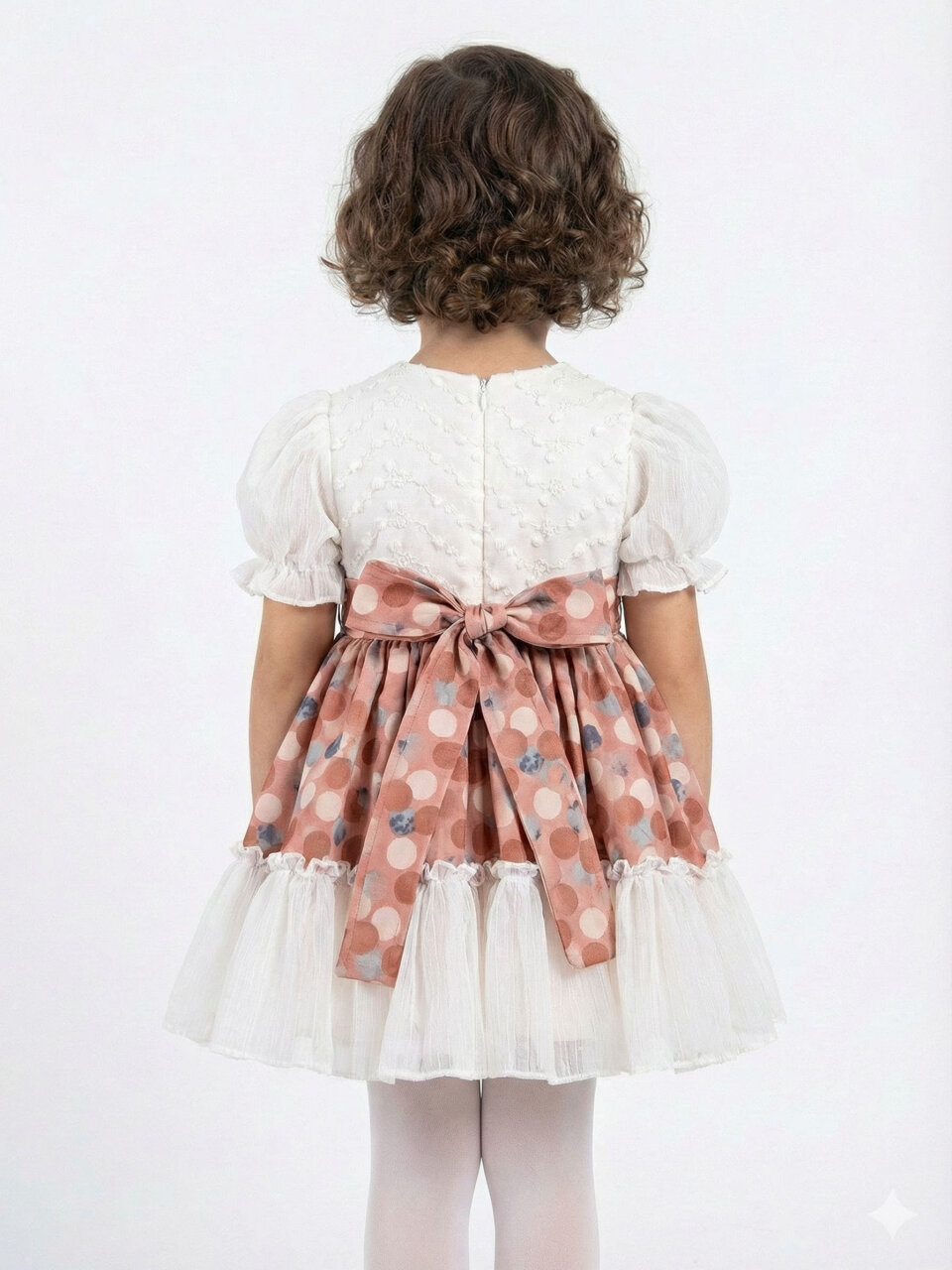 فستان بناتي من عمر 6 أشهر إلى 3 سنوات 2313 Kelb14169 بني - 3