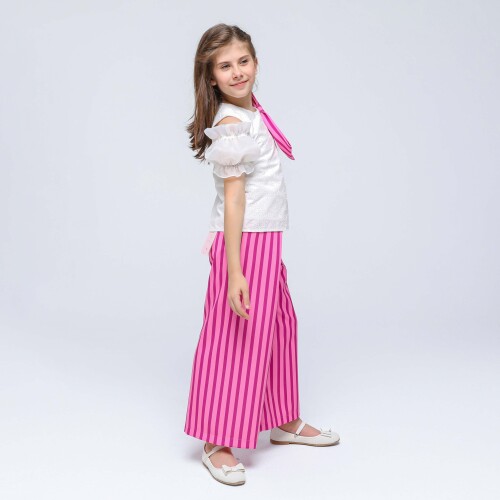 Kız Etek Takım 6-14 Yaş 6445 Beyaz - Pembe - 7