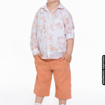 شورت للأولاد من عمر 1 إلى 3 سنوات 2212 Ebşrt0001 سلمون - 5