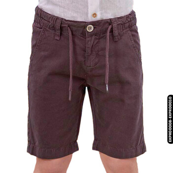 Erkek Çocuk Pamuklu Beli Lastikli Regular Bermuda Şort 9-13 Yaş 395338 Ekpr00010 Koyu Kırmızı - xo kids