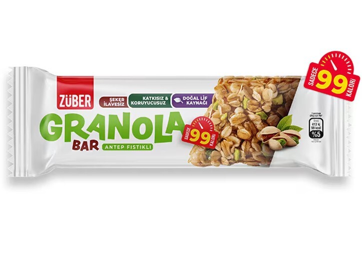 Züber Granola Bar Antep Fıstıklı 25 Gr - 1