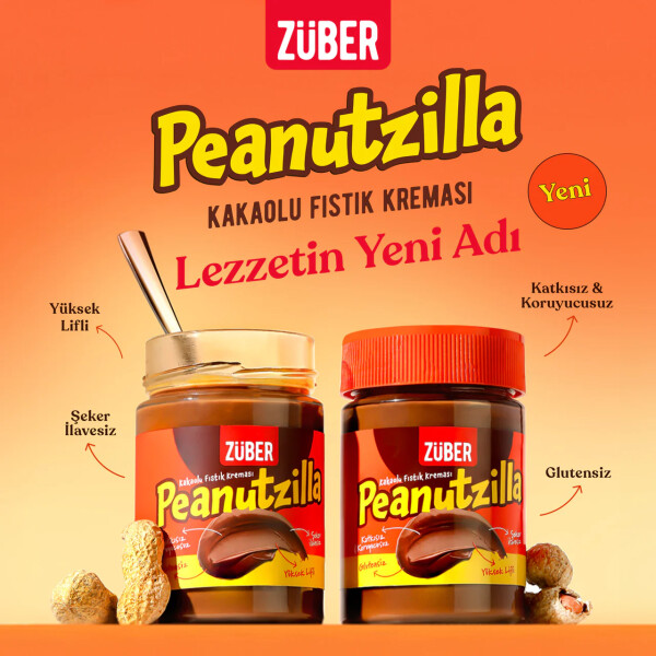 Züber Peanutzilla Kakaolu Yer Fıstığı Kreması 315 Gr - 2