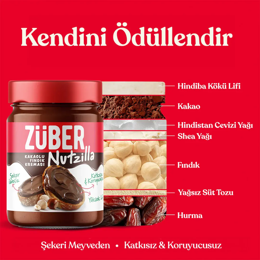 Züber Nutzilla Kakaolu Fındık Kreması 315 Gr - 2