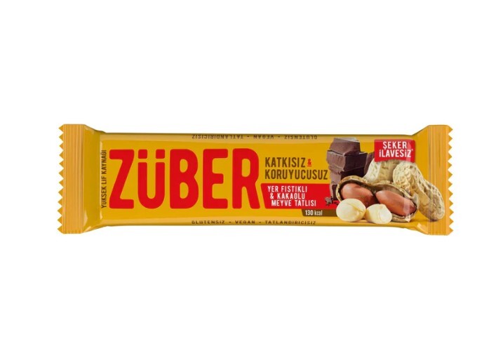 Züber Meyve Barı 40 Gr Yer Fıstıklı ve Kakaolu - 1