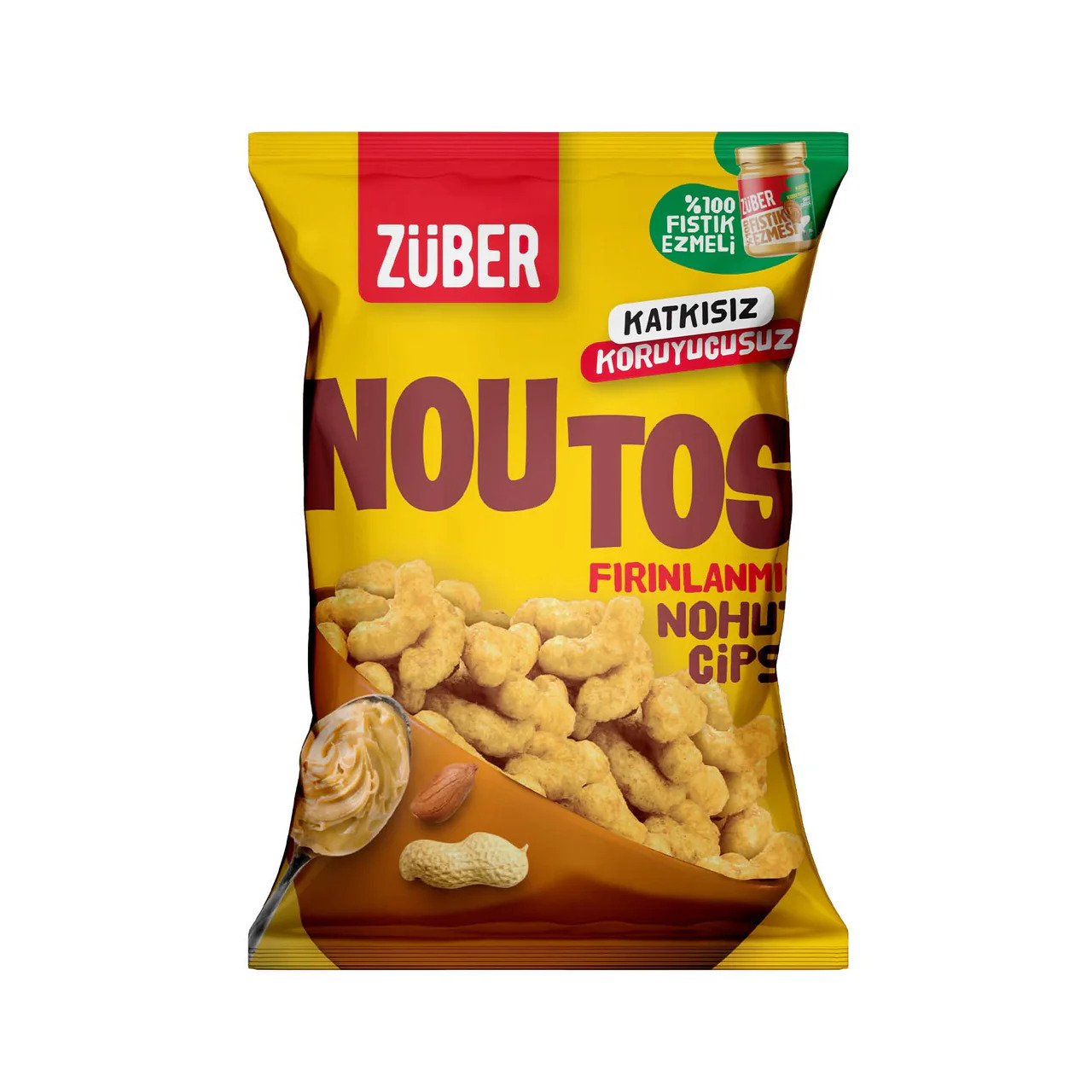 Züber Noutos Fırın Nohut Cipsi 55 Gr Fıstık - 1