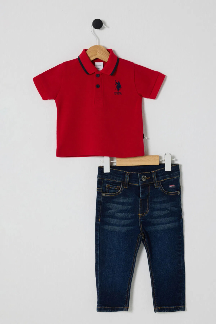 U.S Polo Bebek 2'Li Takım USB2627 Kırmızı - 1