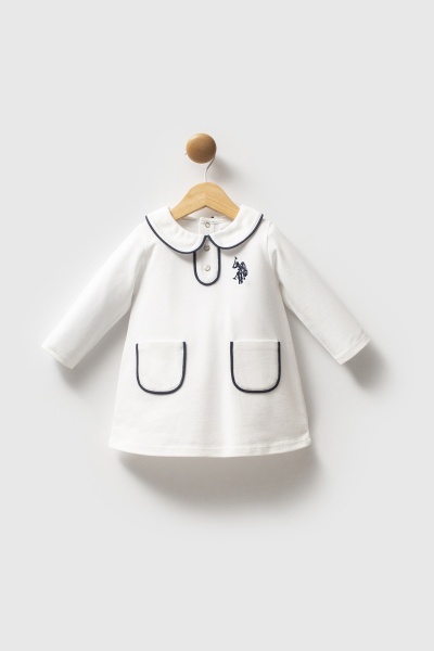 فستان يو إس بولو أسن USB2740 أبيض - U.S.Polo