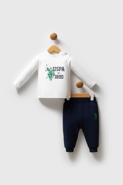 مجموعة يو إس بولو أسن المكونة من 3 قطع USB2553 باللون الأزرق الداكن والأخضر - 2