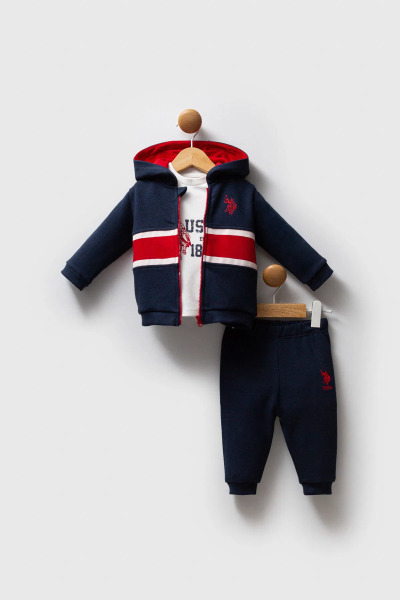 U.S. Polo Assn 3'lü Takım USB2553 Lacivert-Kırmızı - U.S.Polo