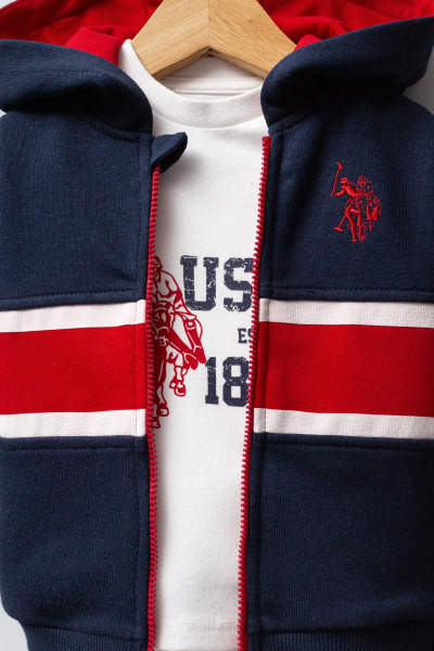 مجموعة يو إس بولو أسن المكونة من 3 قطع USB2553 أزرق داكن-أحمر - 3