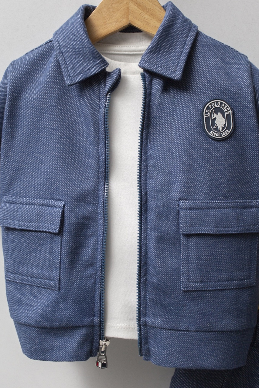 مجموعة يو إس بولو أسن المكونة من 3 قطع USB2597 باللون الأزرق - 3