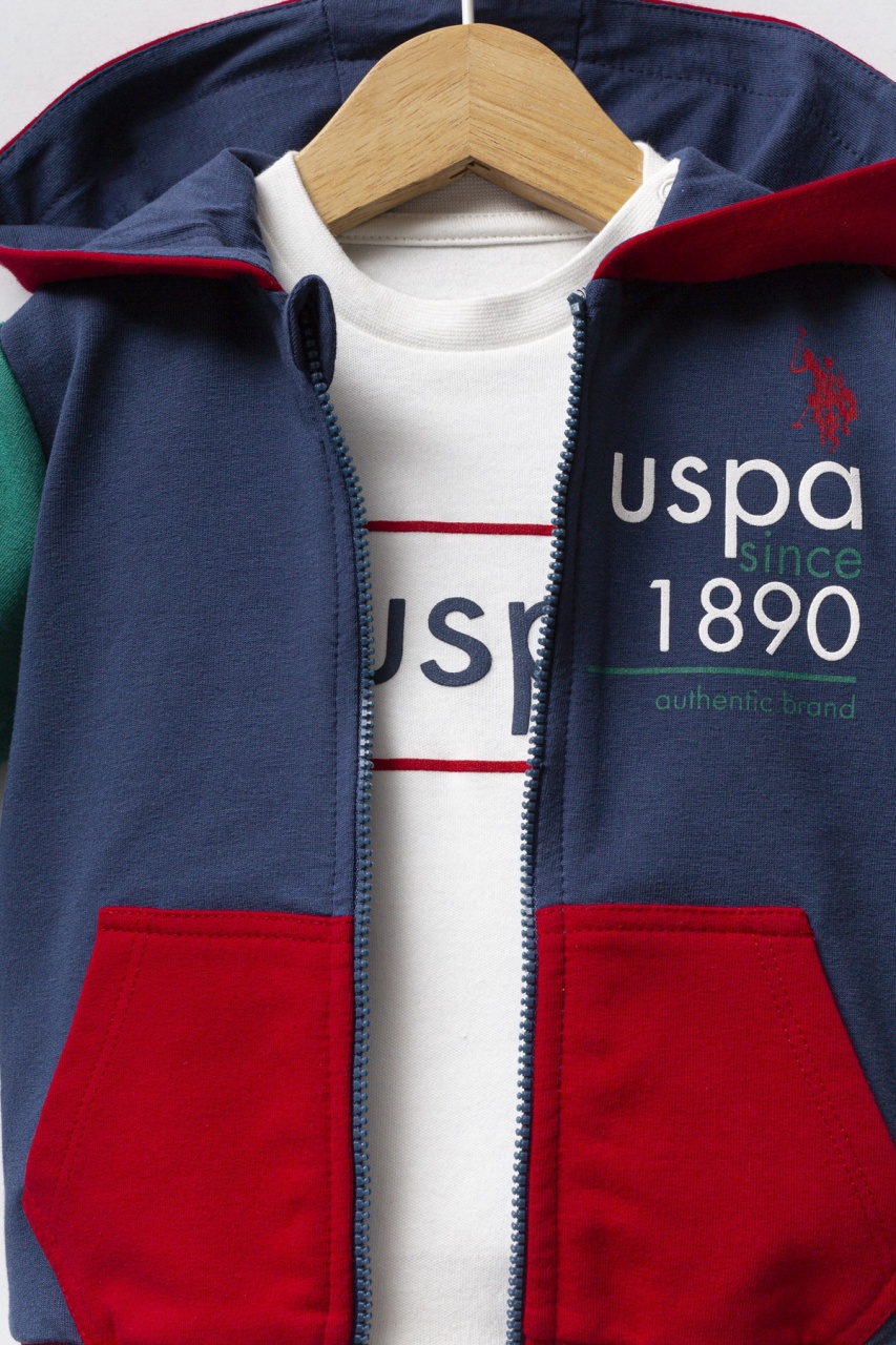 مجموعة يو إس بولو أسن المكونة من 3 قطع USB2574 باللون الأخضر النيلي - 2