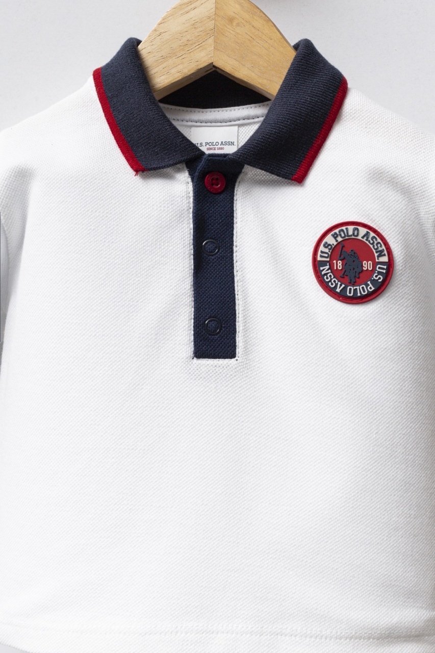 مجموعة يو إس بولو أسن من قطعتين USB2534 باللون الأبيض - 2