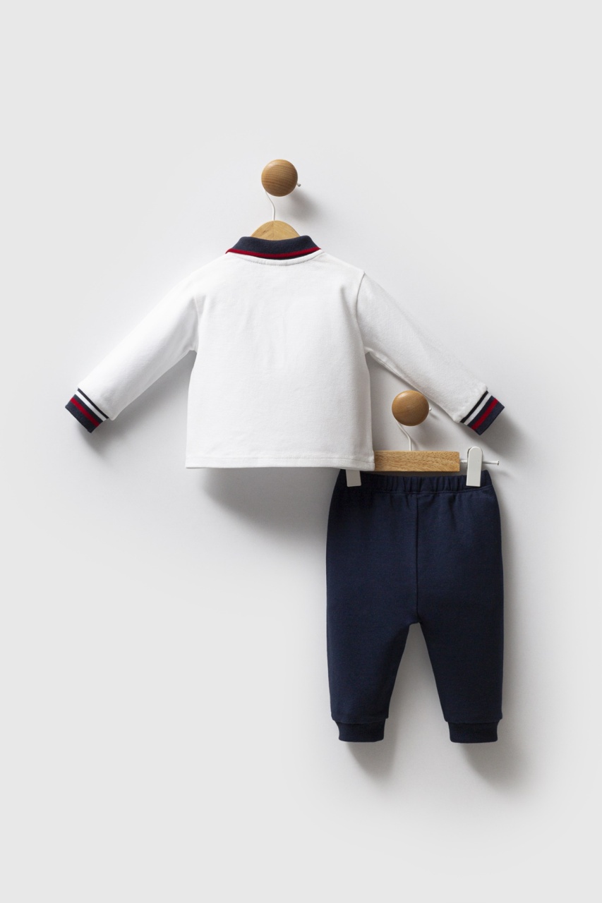 مجموعة يو إس بولو أسن من قطعتين USB2534 باللون الأبيض - 4