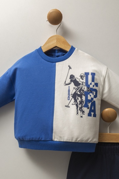 مجموعة يو إس بولو أسن من قطعتين USB2583 كوبالت - 2