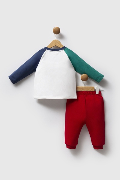 مجموعة يو إس بولو أسن من قطعتين USB2571 أبيض-أخضر - 4