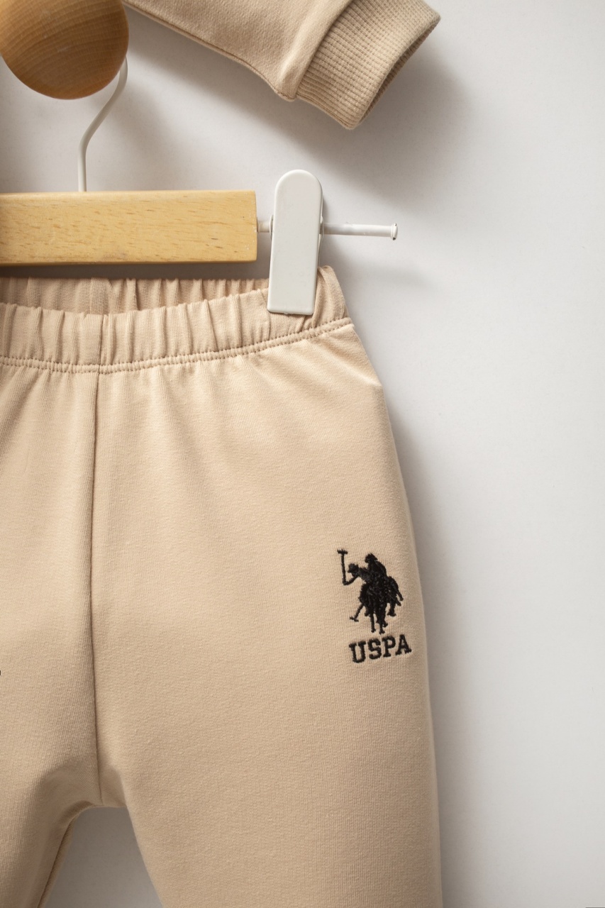 مجموعة يو إس بولو أسن من قطعتين USB2548 أبيض-بيج - 3