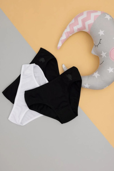 شورت يو إس بولو للبنات 1677 أسود - U.S.Polo