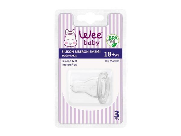 حلمة زجاجة وي بيبي السيليكونية ذات التدفق المكثف رقم 3822 - Wee Baby