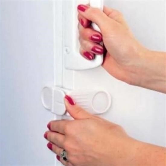 قفل زاوية BUFFER® Baby الآمن للأطفال، ذاتي اللصق، بدون براغي، للأدراج والخزائن - 2