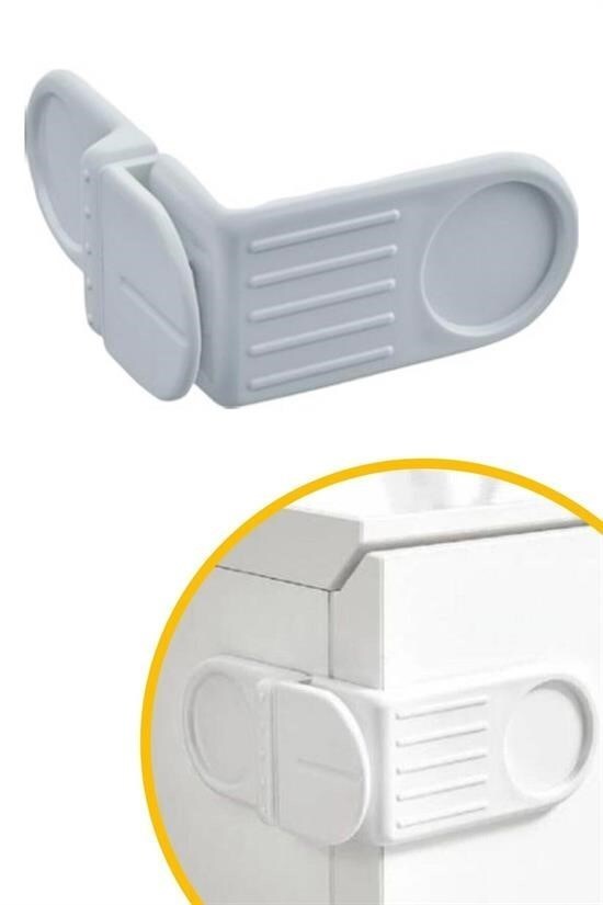 قفل زاوية BUFFER® Baby الآمن للأطفال، ذاتي اللصق، بدون براغي، للأدراج والخزائن - 4