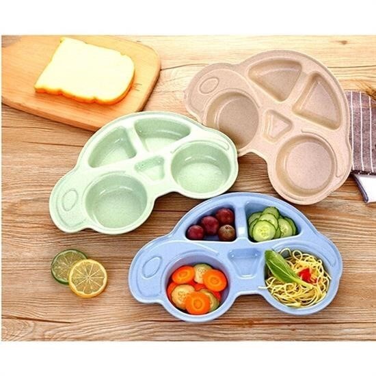 طبق طعام لطيف على شكل سيارة من BUFFER® للأطفال - 3