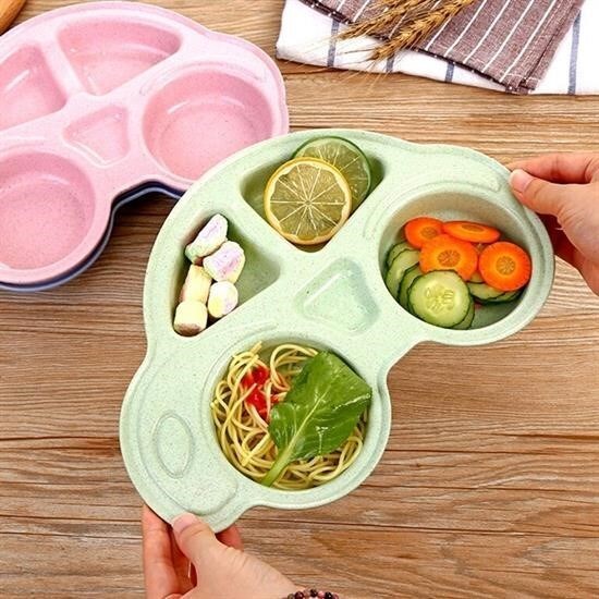 طبق طعام لطيف على شكل سيارة من BUFFER® للأطفال - 5